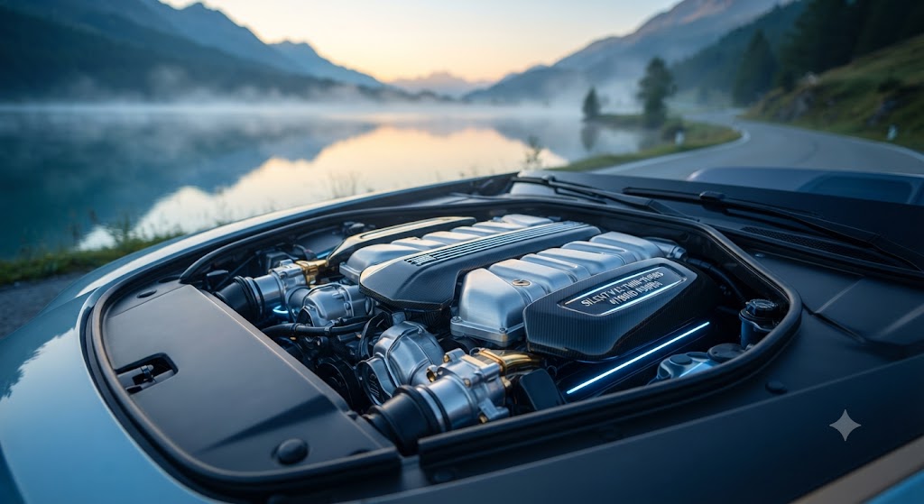 Silent V12 Twin-Turbo Hybrid Power